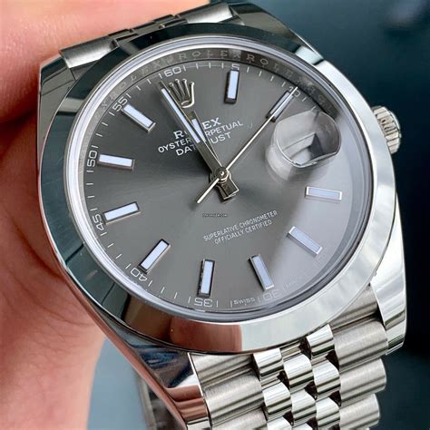 rolex datejust grey face|Rolex Datejust 41mm 126300.